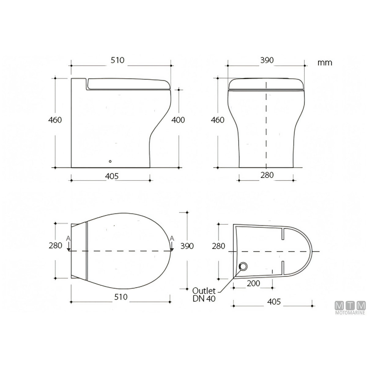 Tecma WC Silence Plus 2G pannello All-in-One SFT — Toilet Standard 24V