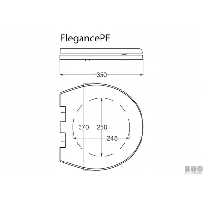 Tecma WC Elegance 2G Serie Flexi con pannello All-in-One — Poliestere soft closing