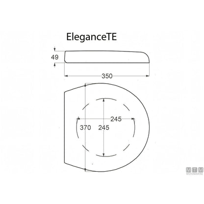 Tecma WC Elegance 2G Serie Flexi con pannello All-in-One — Termoindurente soft closing