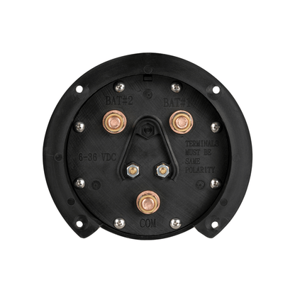 Retro interruttore deviatore batterie Heavy Duty 500A nero, terminali BAT#1 BAT#2 COM, 6-36VDC