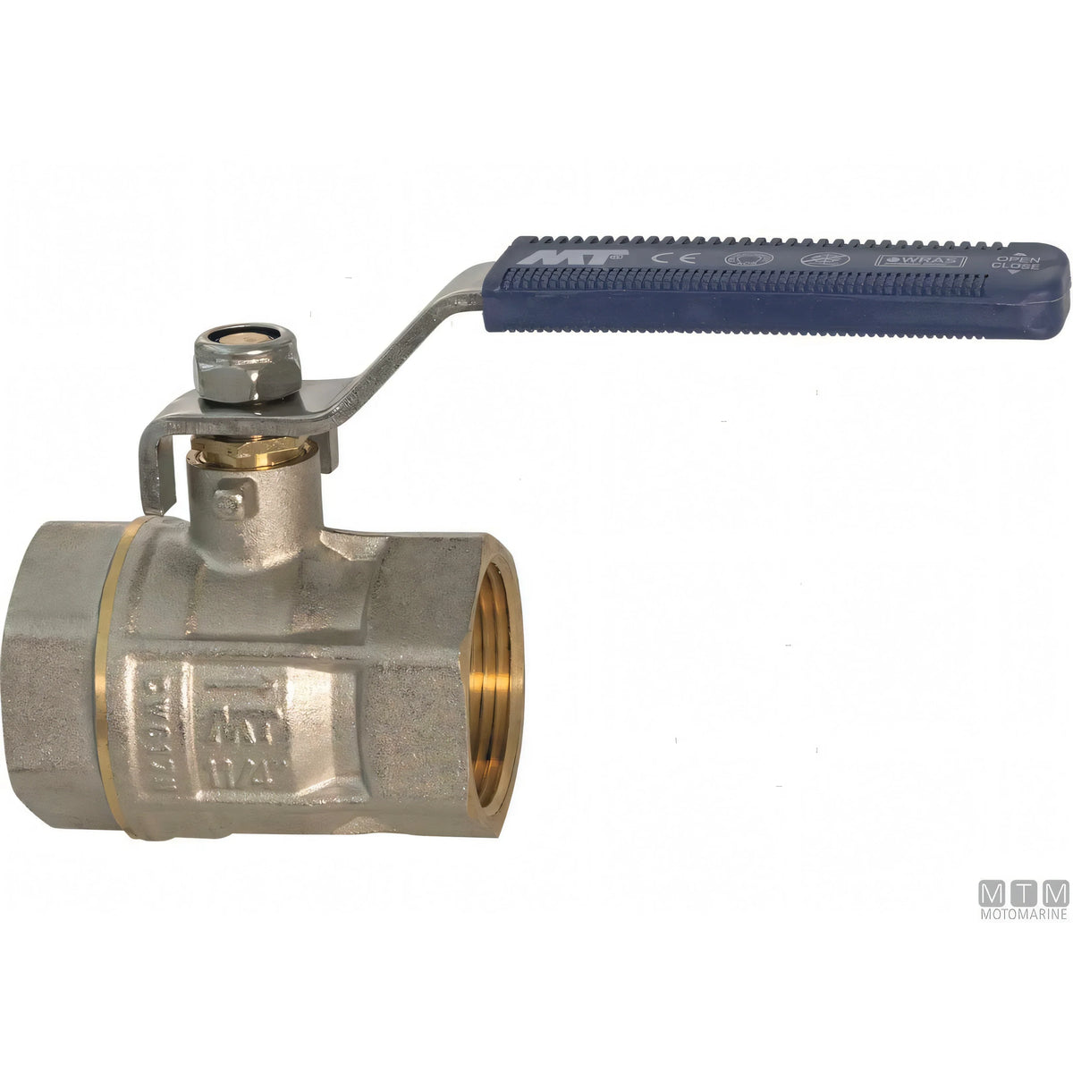 Motomarine valvola a sfera ottone leva inox — 1/4"