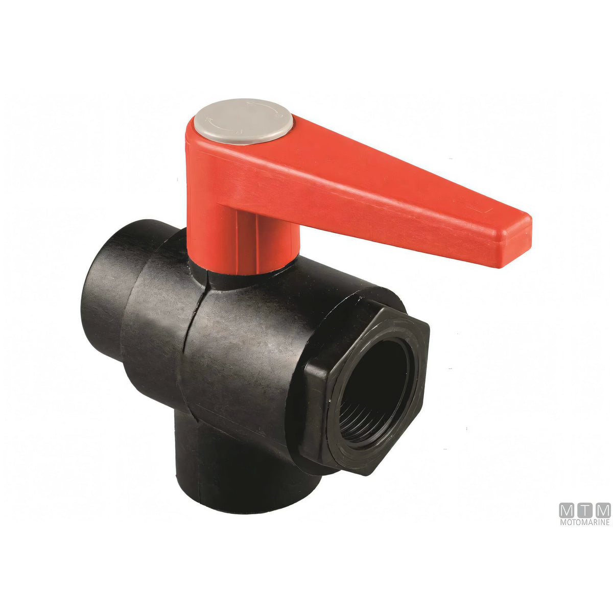 Valvola a sfera Bucchi PN16 3 vie in polipropilene caricato — 1/2"