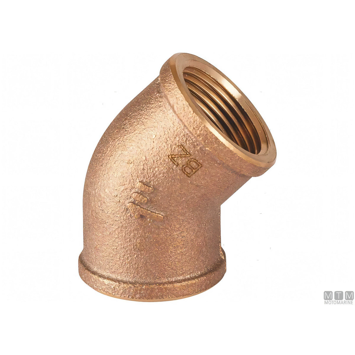 Guidi gomito 45° F-F in bronzo — 3/8"
