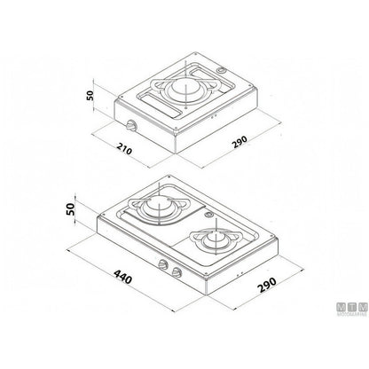 Can Hotty fornello a gas inox 18/8 — Fornello 1 fuoco