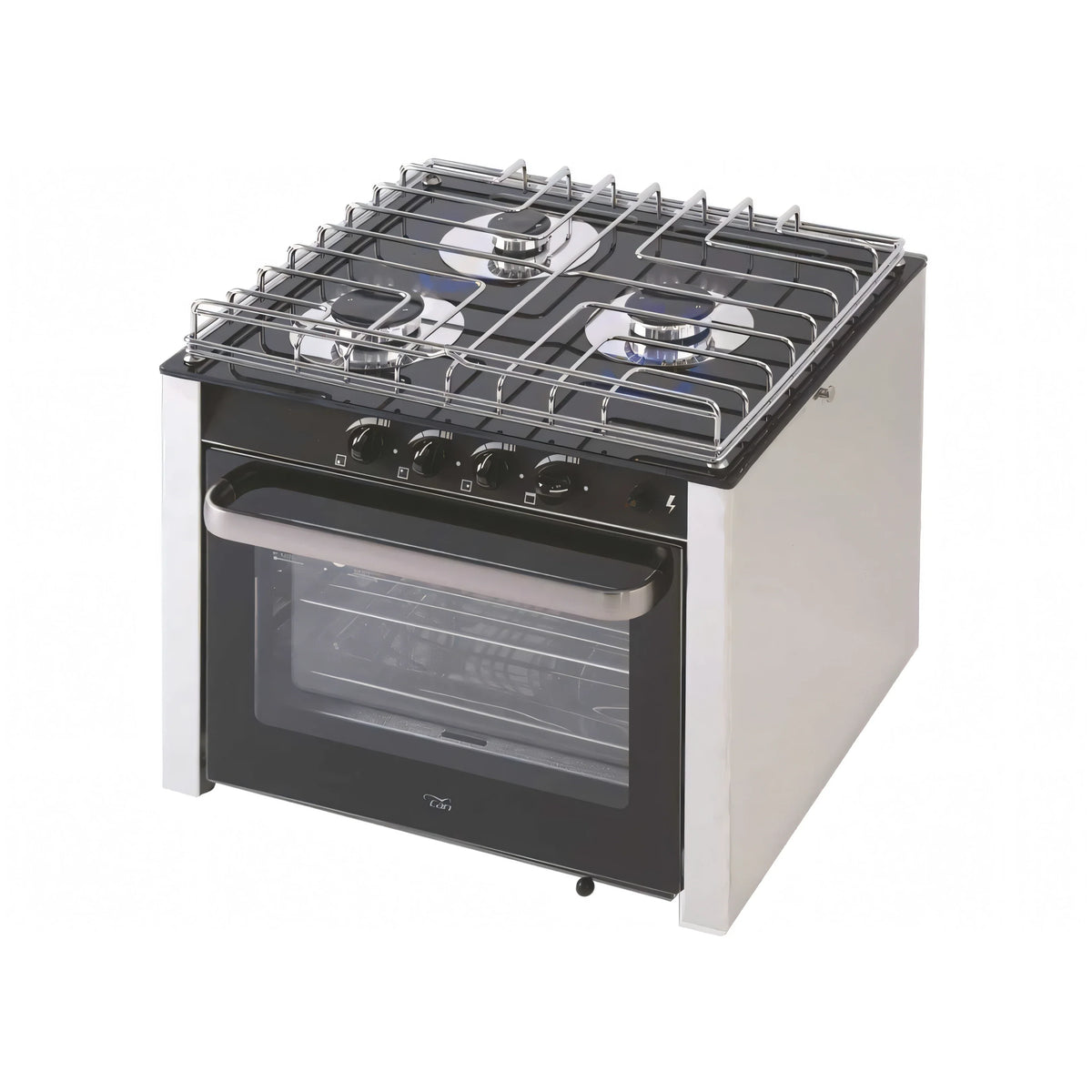 Cucina a gas CAN con forno in acciaio inox 18/8 — 3 Fuochi