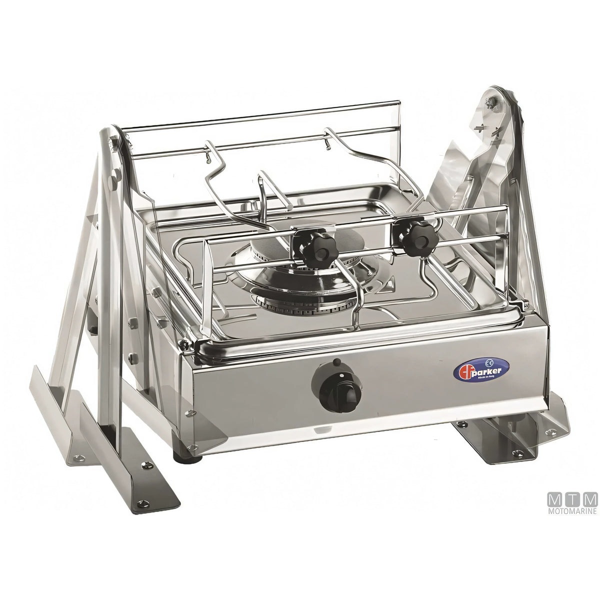 Motomarine fornello a gas Parker con cardano in acciaio inox 18/8 — 1 fuoco