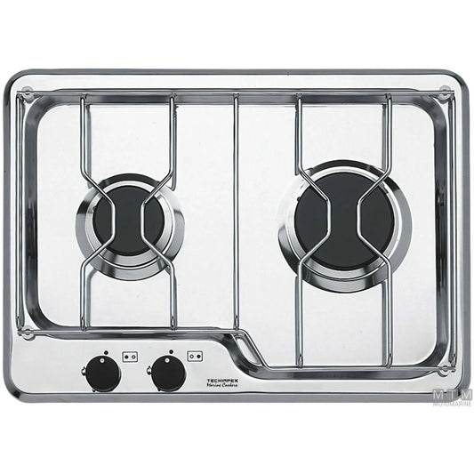 Techimpex Seafarer2 fornello a gas 2 fuochi inox 18/8 — Fornello 2 fuochi