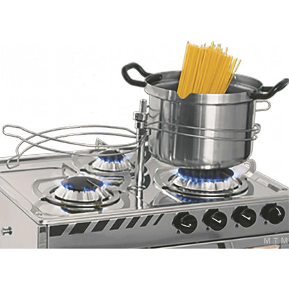 Can Fornello a Gas 2 Fuochi Burny2 Inox 18/8 — Fermapentole 2 fuochi