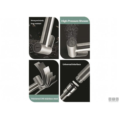 Kit doccetta mixer Motomarine in acciaio inox — Kit Mixer Doccetta