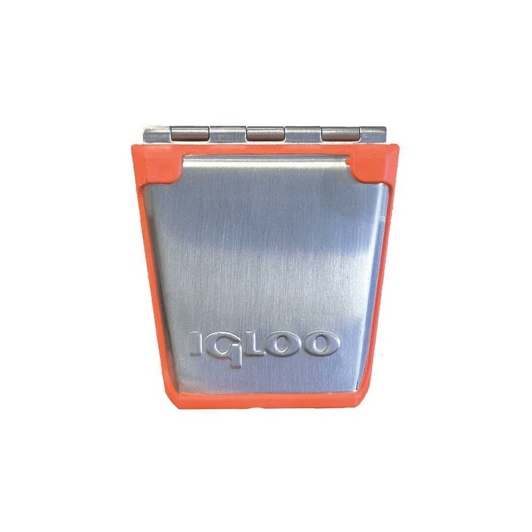 Chiusura ricambio in acciaio inox con bordo arancione per ghiacciaia Igloo Marine Ultra