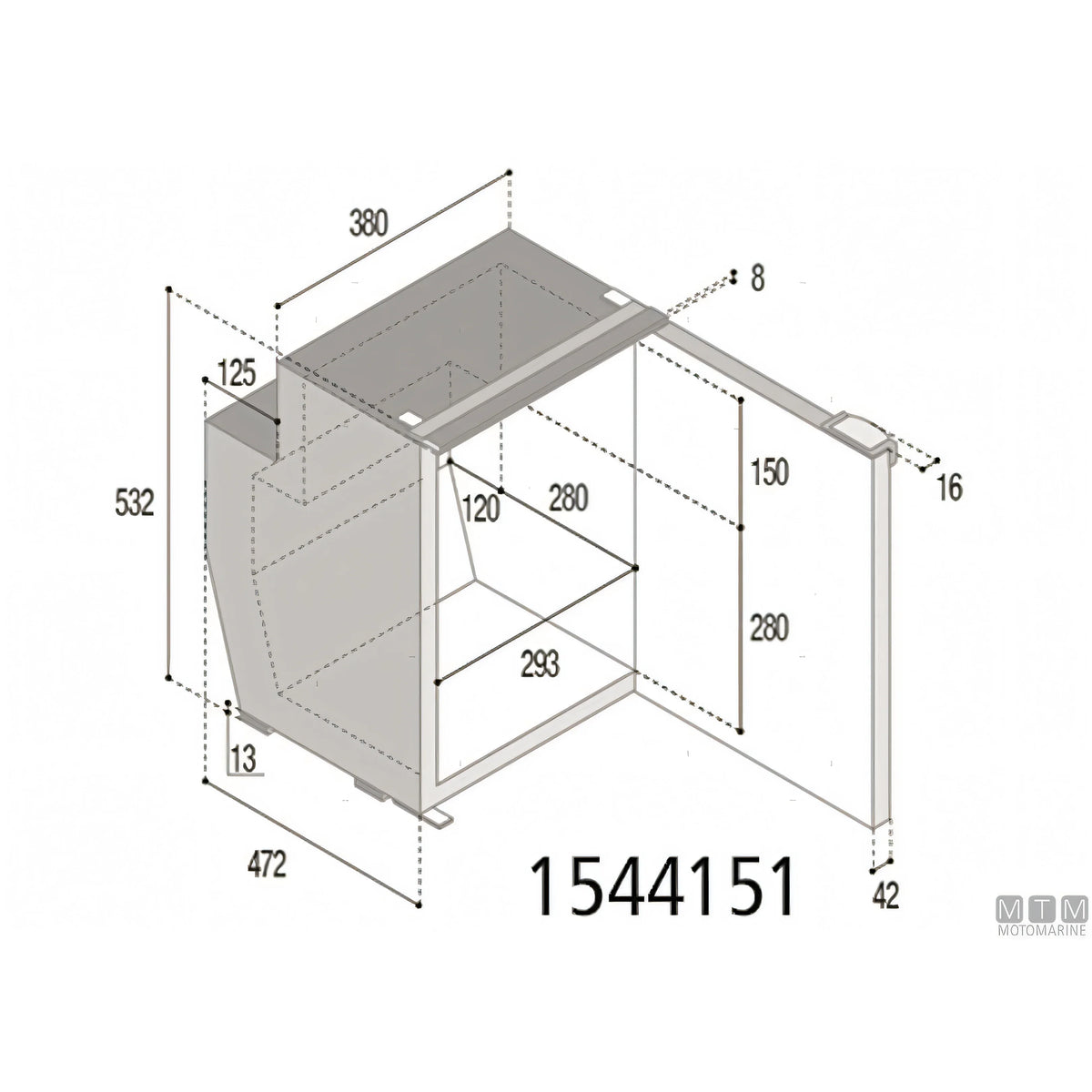 Frigorifero Vitrifrigo compressore interno serie C — 51L Grigio