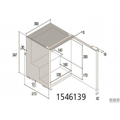 Frigorifero Vitrifrigo compressore interno serie C — 39L Grigio