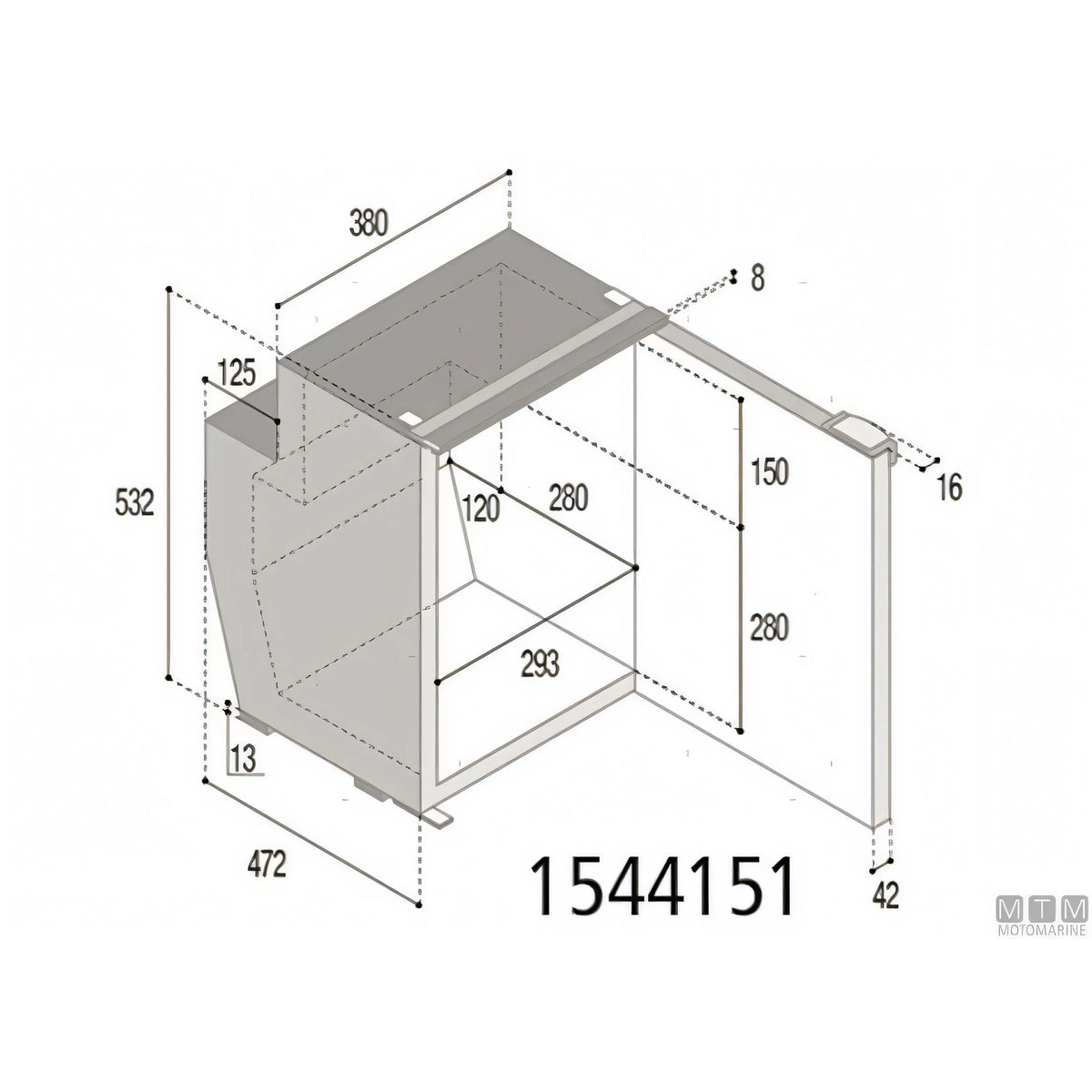 Frigorifero Vitrifrigo compressore interno serie C — 39L Grigio