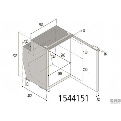 Frigorifero Vitrifrigo compressore interno serie C — 39L Grigio