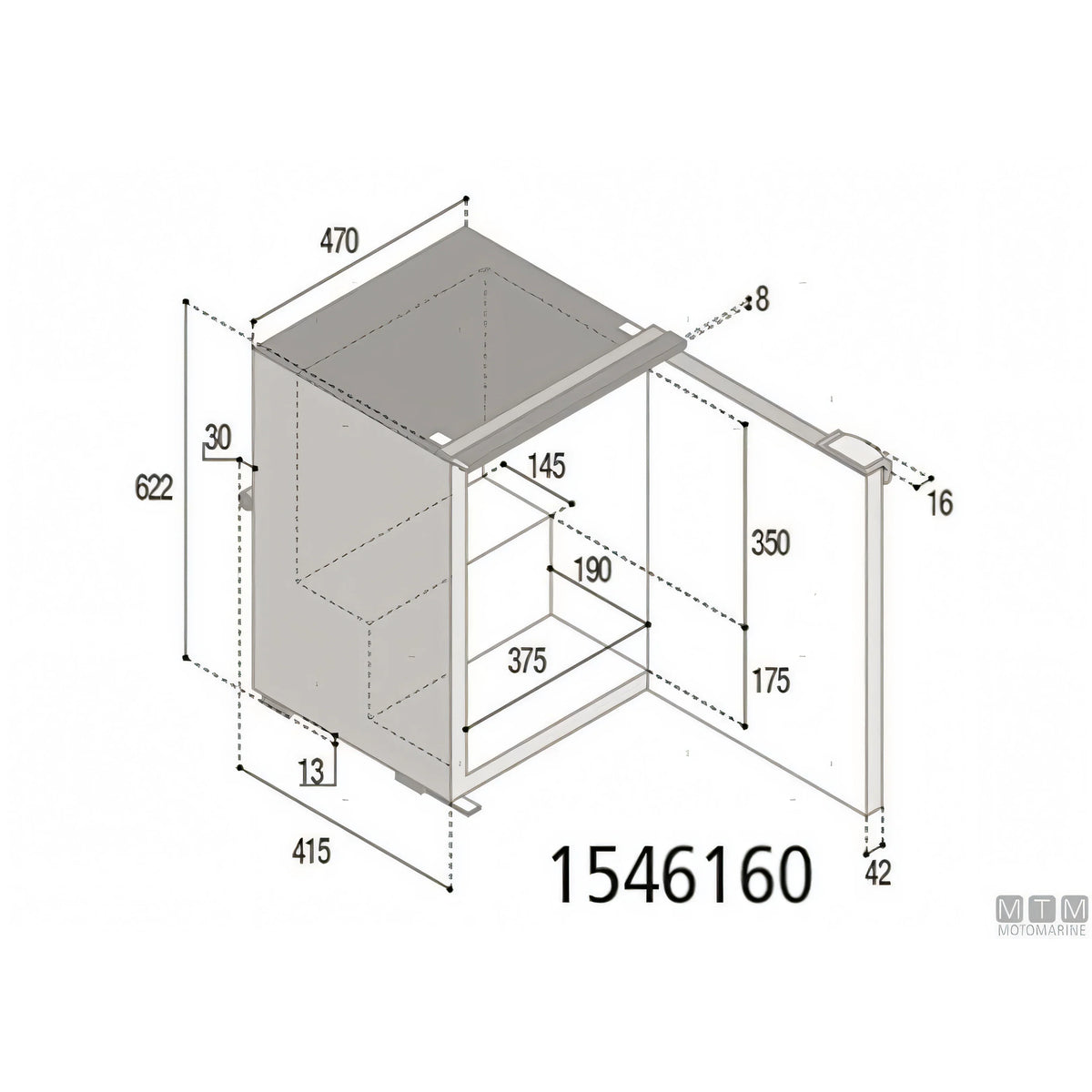 Frigorifero Vitrifrigo compressore interno serie C — 39L Grigio