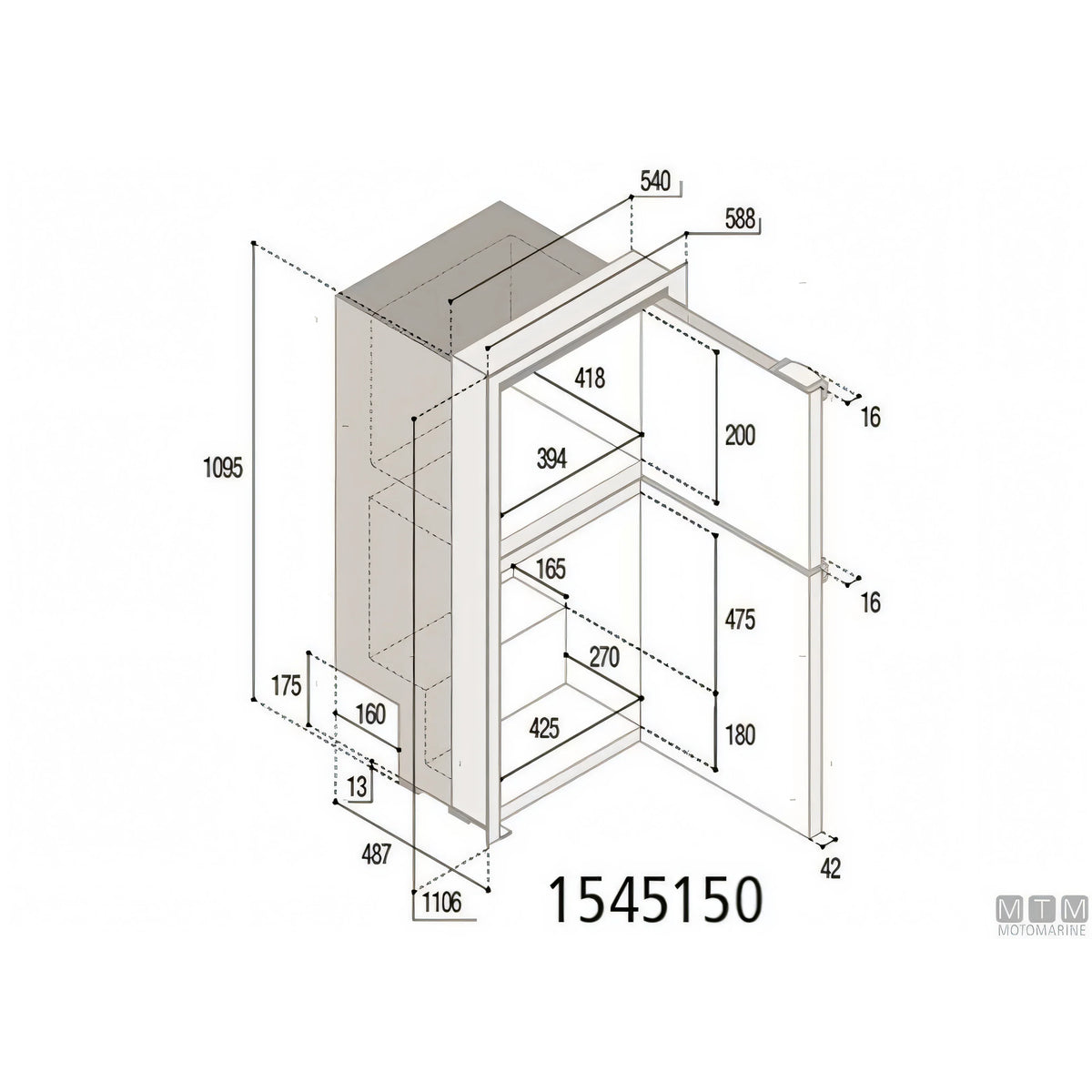 Frigorifero Vitrifrigo compressore interno serie C — 39L Grigio