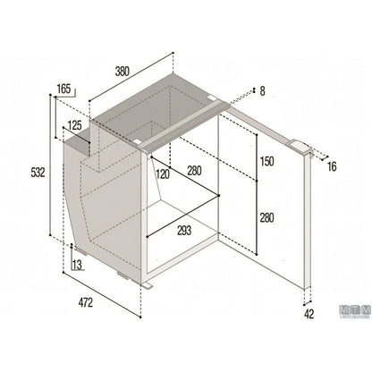 Frigorifero Vitrifrigo compressore interno serie C — 39L Grigio