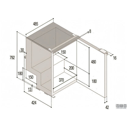 Frigorifero Vitrifrigo compressore interno serie C — 39L Grigio
