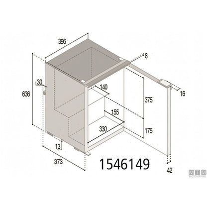 Frigorifero Vitrifrigo compressore interno serie C — 50L Grigio