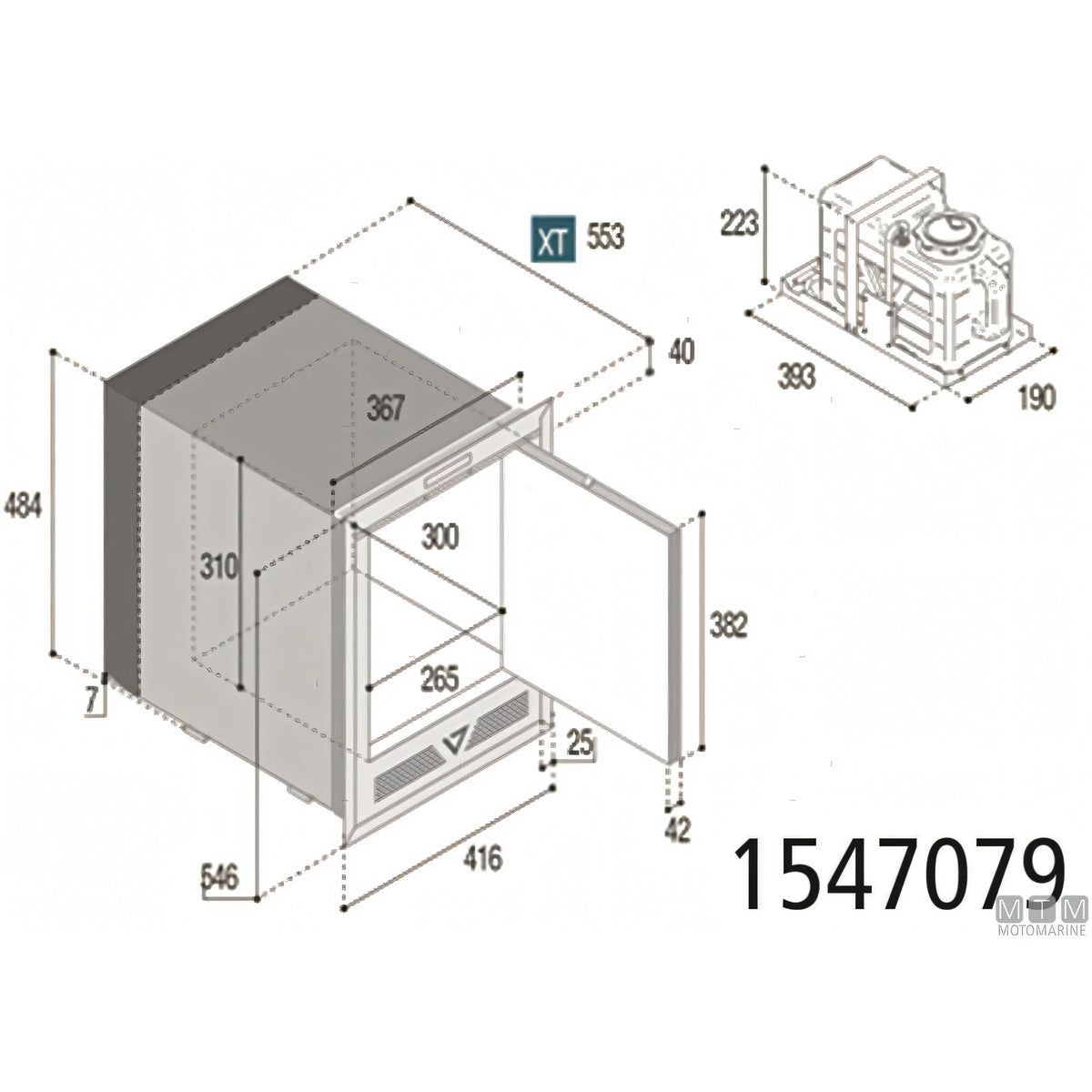 Vitrifrigo fabbricatore di ghiaccio VF IM CL OCX2 — XT Refill Compact