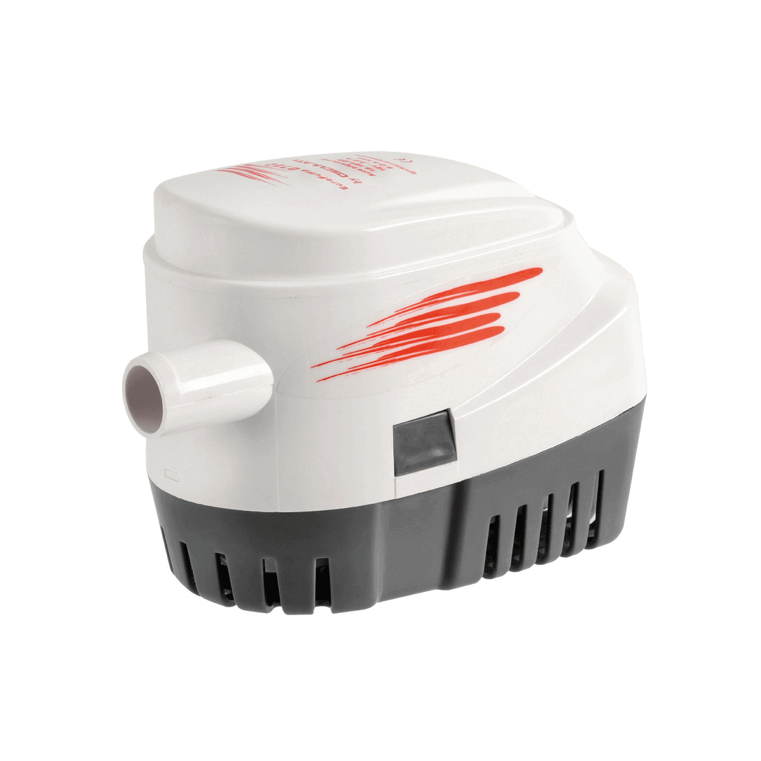 Pompa di sentina automatica Europump II G1100 Osculati bianca e grigia con bocchettone laterale