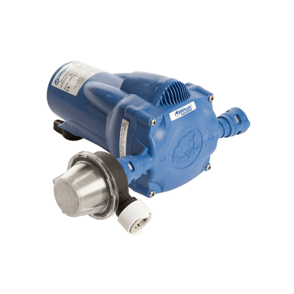 Pompa autoclave Whale Watermaster 12V blu con prefiltro trasparente integrato e connettori
