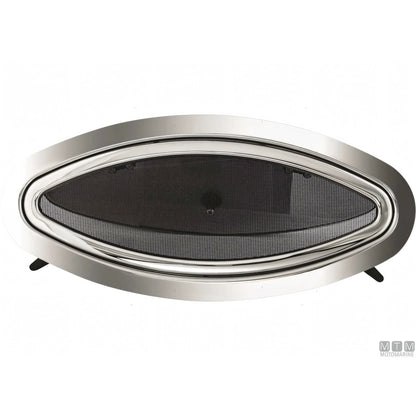 Motomarine oblò ovale apribile in acciaio inox — 203 x 461 mm