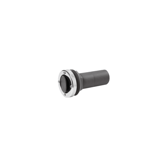 Scarico nylon 1"1/2 grigio con testa circolare in acciaio inox e valvola di non ritorno