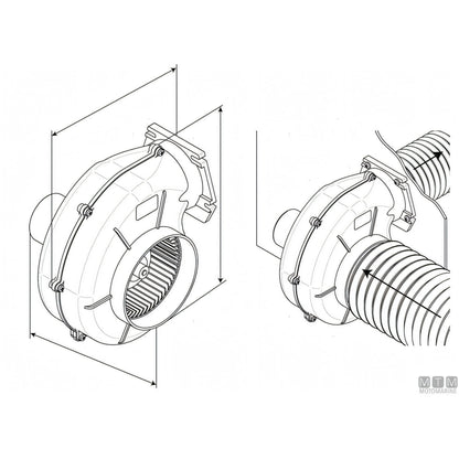 Ocean aspiratore flangiato HD ventilazione — HD 550 - 12V