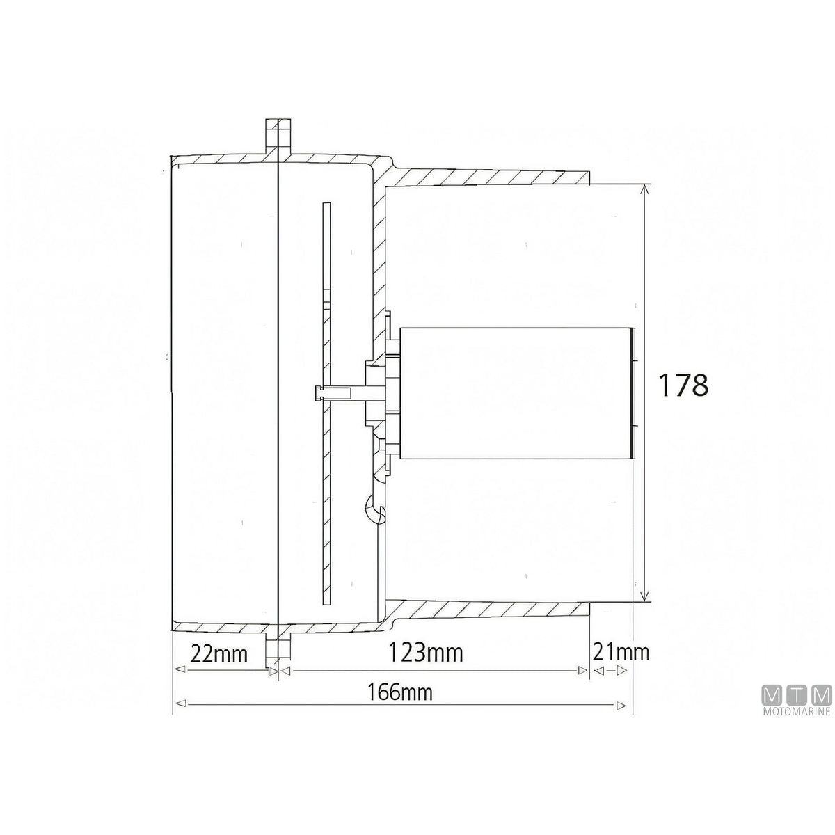 Aspiratore Ocean Flow in linea per ventilazione barca — Flow 750 - 12V
