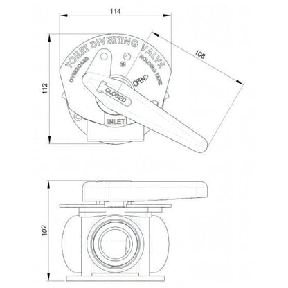 Rubinetto manuale a 3 vie Aquavalve Trudesign, vista dettaglio