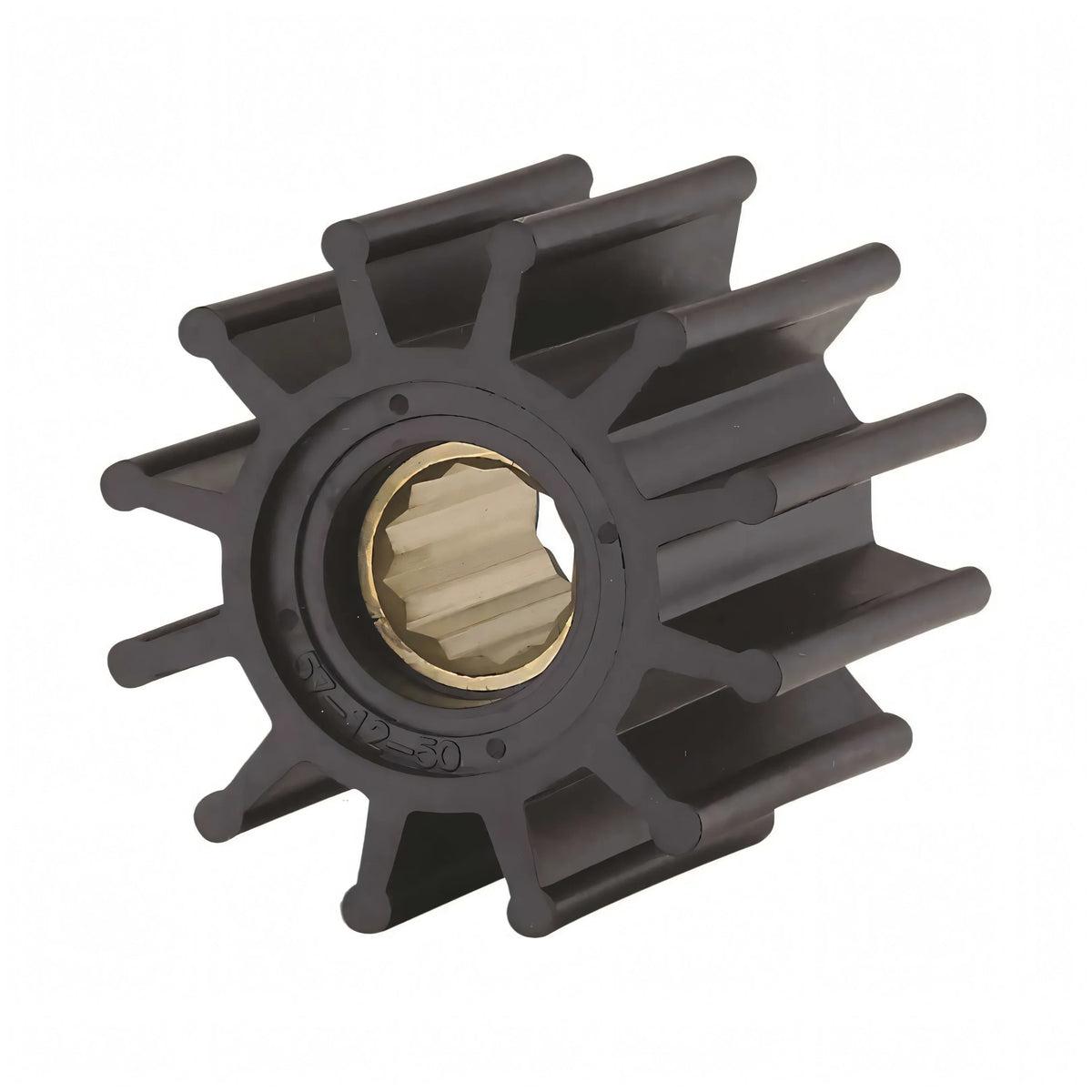 Girante Pompa Neoprene Ø57 · Ø int. 16 · H50 · 12 pale