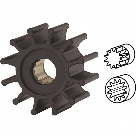 Girante Pompa Nitrile Ø57 · Ø int. 16 · H31 · 12 pale