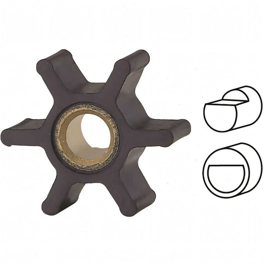 Girante Pompa Nitrile Ø32 · Ø int. 8 · H12 · 6 pale