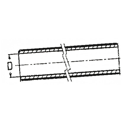 Tubo filettato Guidi, disegno tecnico