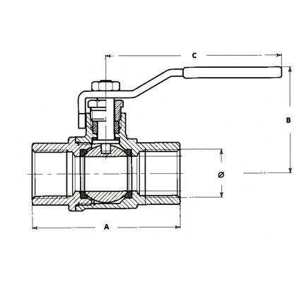 Valvola Guidi, disegno tecnico