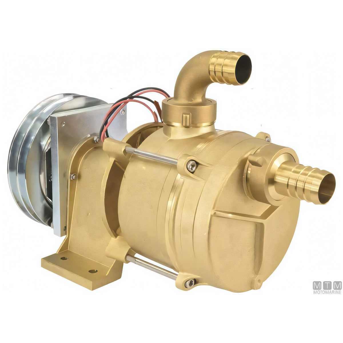 Motomarine pompa raffreddamento motore serie IFE in ottone con frizione elettromagnetica — Ø 30mm - 12V