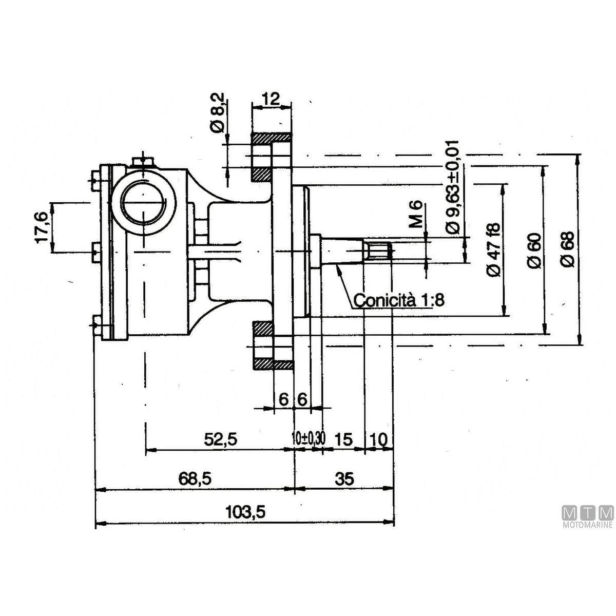 Ancor Pompa di raffreddamento ST139 in bronzo — 3/8"