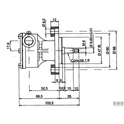 Ancor Pompa di raffreddamento ST139 in bronzo — 3/8"