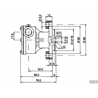 Ancor pompa raffreddamento ST 138 in bronzo — ø 3/8"