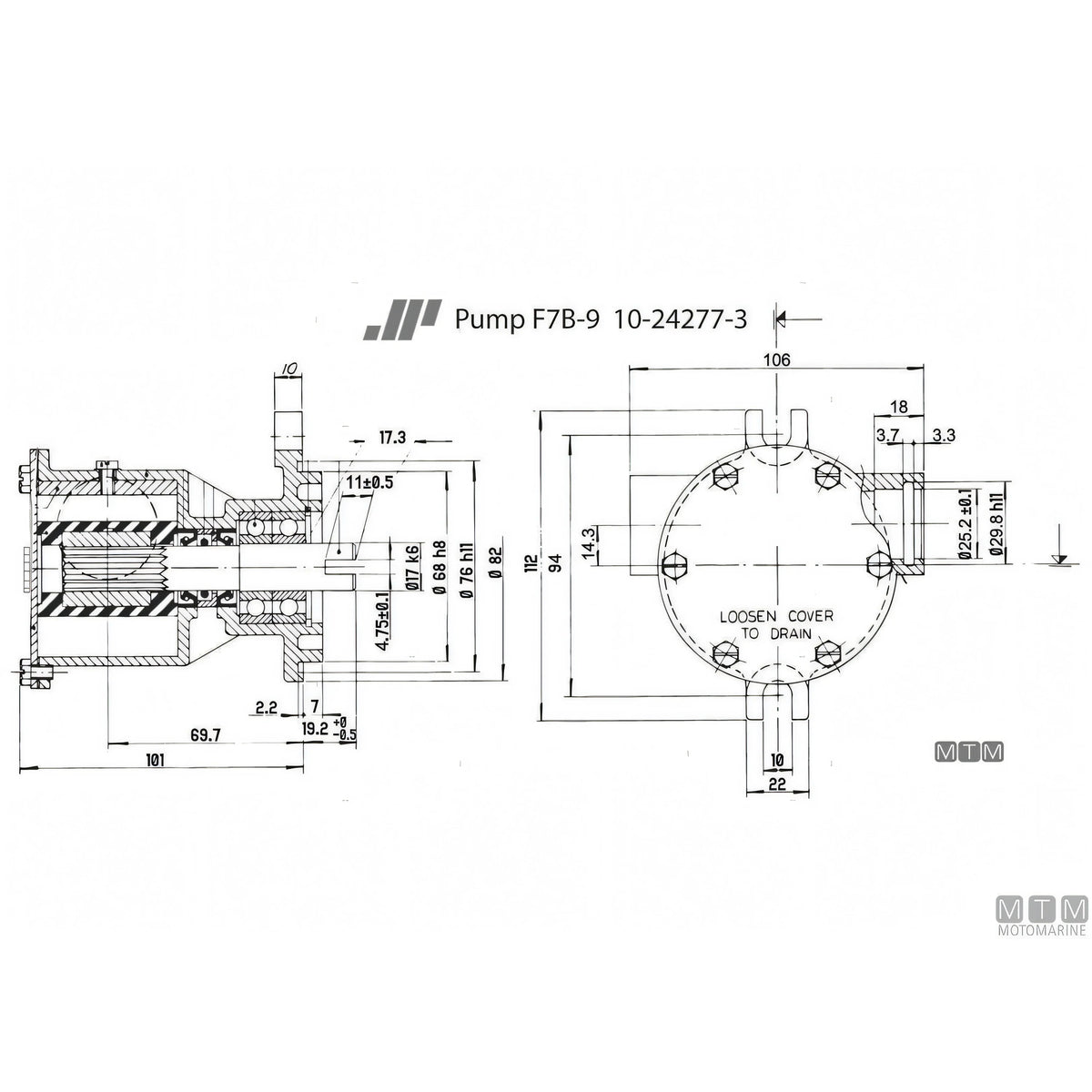 Johnson Pompa di Raffreddamento F7B-9 — F7B-9