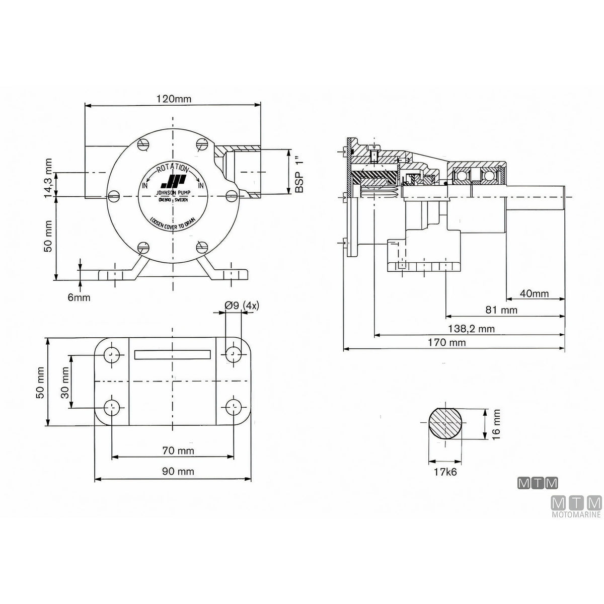 Johnson pompa di raffreddamento F7B-8 — F7B-8