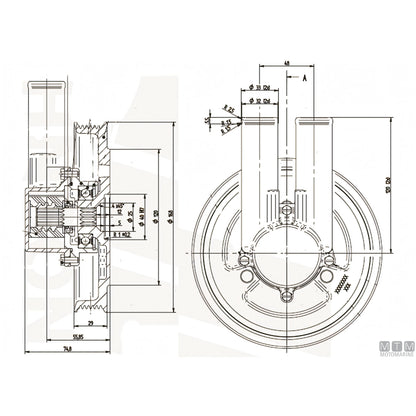 Johnson pompa raffreddamento motore F5B-9 — Pompa completa