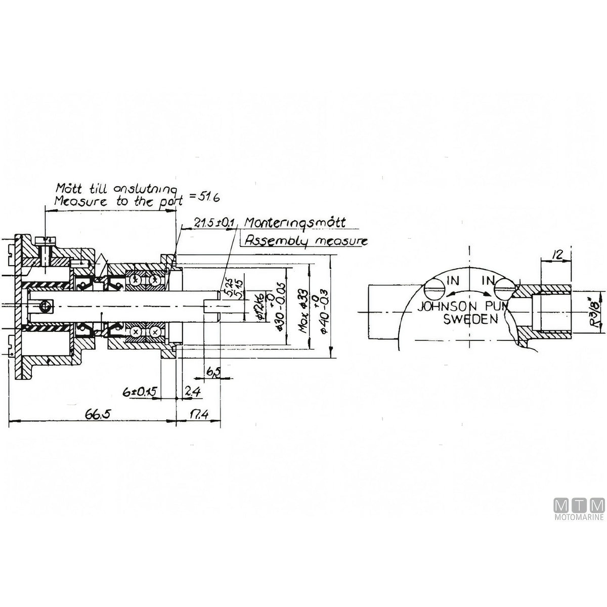 Johnson pompa di raffreddamento F35B-9 — F35B-9