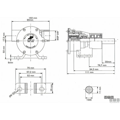 Johnson pompa di raffreddamento F4B-8 in bronzo — F4B-8