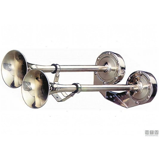 Motomarine tromba doppia AA acciaio inox — 12V