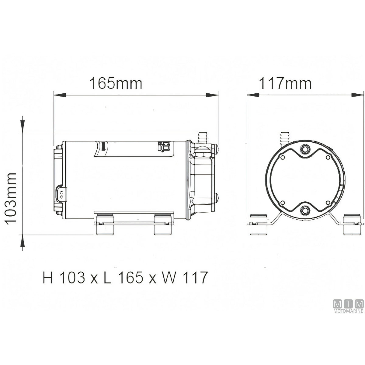 Marco Tromba R.I.Na. Bianca con compressore — Compressore 2 bar 12V
