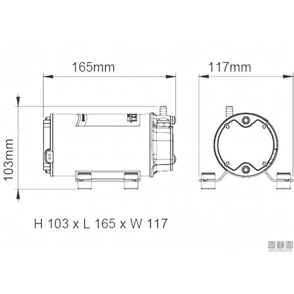 Marco Tromba R.I.Na. Bianca con compressore — Compressore 2 bar 12V