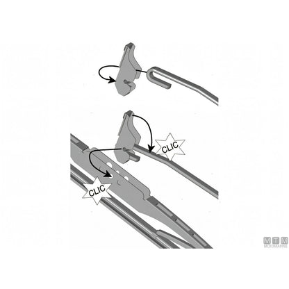 Roca tergicristallo W5 motore braccio spazzola inox — Spazzola 280mm