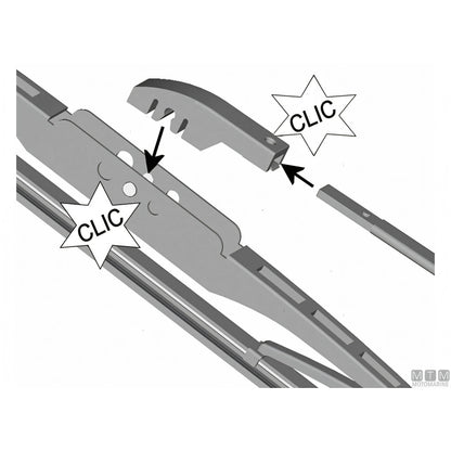 Roca tergicristallo W5 motore braccio spazzola inox — Spazzola 280mm